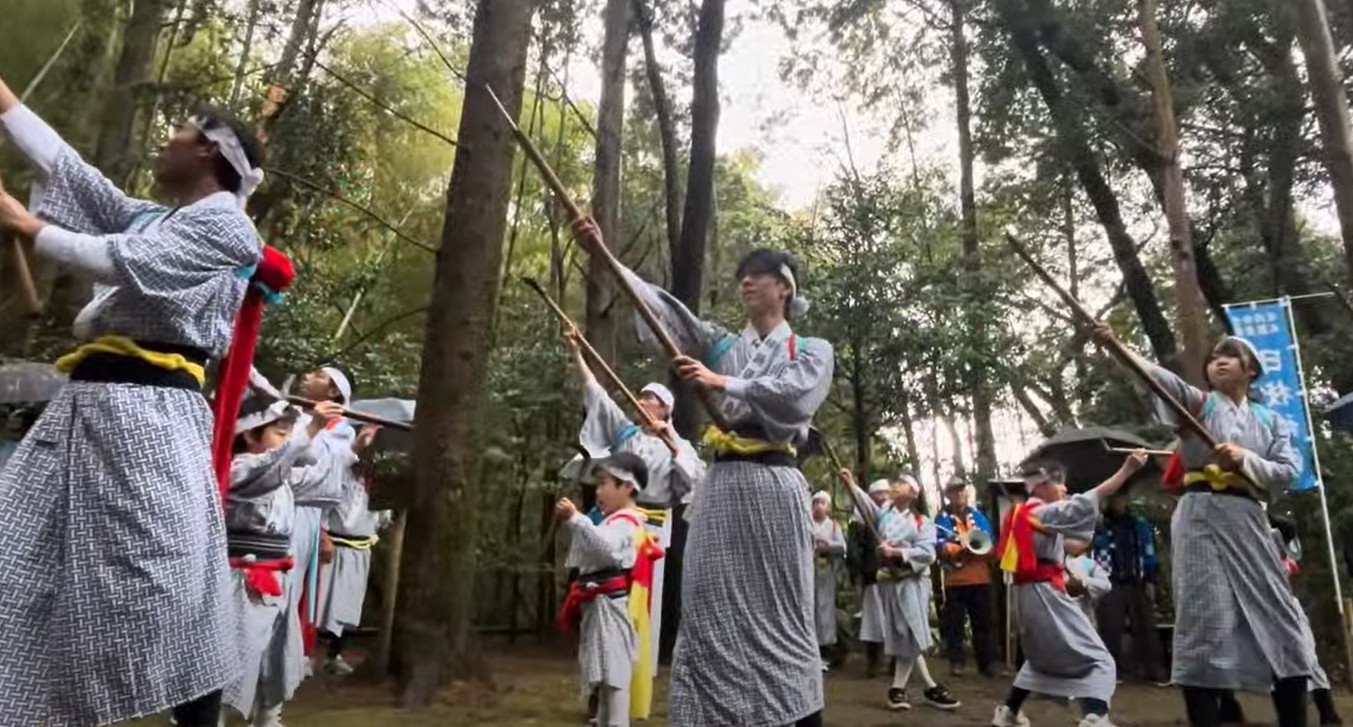 レポート：2025年　日枝神社　二月祭りご奉納　〜 下花棚棒踊り保存会 〜